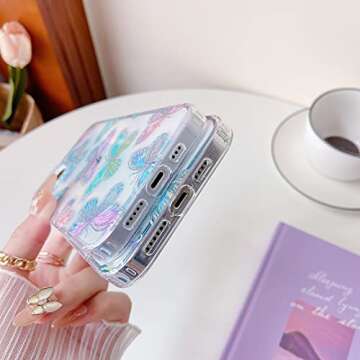 iPhone 13 Pro Max Glitter Butterfly Case for Women