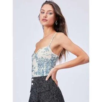 CIDER Elegant Floral Bodysuit for Casual & Sophisticated Looks