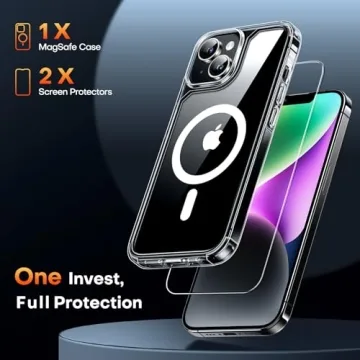 TAURI iPhone 13 Magnetic Case with Screen Protectors