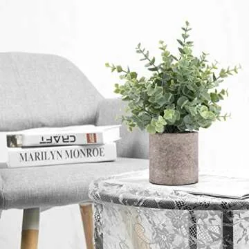 ROMAY Mini Potted Artificial Plants for Home or Office Decor
