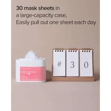 Mary&May Hyaluronic Panthenol Hydra Mask - Daily Pull Out Sheet Mask for Intense Moisturizing and Soothing - Korean Skincare, Hypoallergenic, Cruelty-Free, 30 Sheets