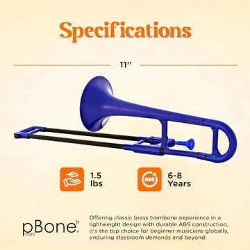 pBone Mini Plastic Trombone Kids Lightweight Durable