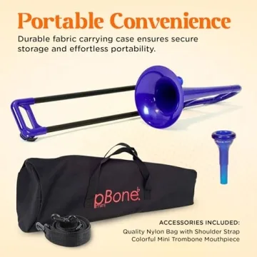 pBone Mini Plastic Trombone Kids Lightweight Durable