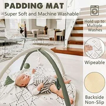 Tummy Time Mat with 6 Toys for Newborn Development