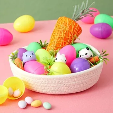 Juvale Small Round Cotton Rope Storage Baskets for Home