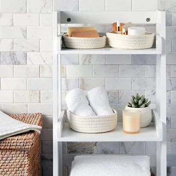 Juvale Small Round Cotton Rope Storage Baskets for Home