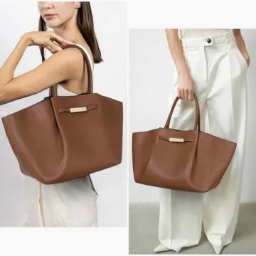 Juoxeepy Tote Bag Faux Leather Work Bag for Women Soft Grained Leather Top Handle Bag Trendy Luxury Hobo Handbag Purse