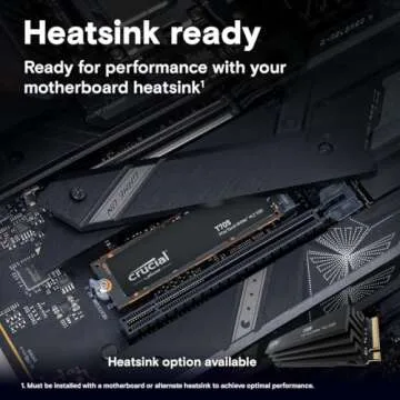 Crucial T705 4TB PCIe Gen5 NVMe M.2 SSD - Up to 14,100 MB/s - Game Ready - Internal Solid State Drive (PC) - +1mo Adobe CC - CT4000T705SSD3