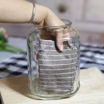 Glass Jars 100 oz,Candy Jar with Lid For Household,Food Grade Clear Jars (2 Pack)