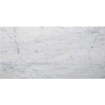 Bianco White Carrara Premium Italian Polished Marble Tiles 1 Square Feet (12x24 2SQF)