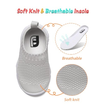 Breathable Toddler Slip-On Knit Sneakers for Kids