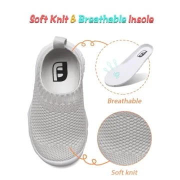 Breathable Toddler Slip-On Knit Sneakers for Kids