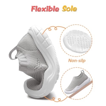 Breathable Toddler Slip-On Knit Sneakers for Kids