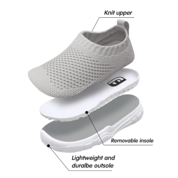 Breathable Toddler Slip-On Knit Sneakers for Kids
