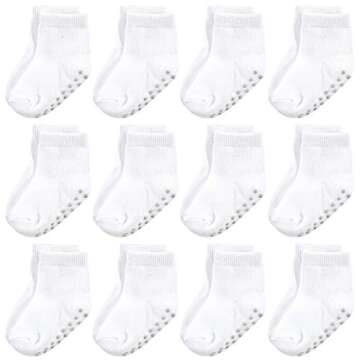 Touched by Nature Baby Organic Cotton Socks with Non-Skid Gripper