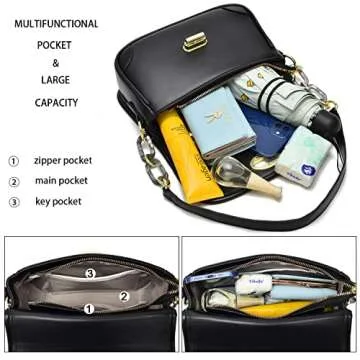 Small Tote Shoulder Bags Purses for Women Retro Classic Crossbody Bags Cute Clutch Purse and Handbag