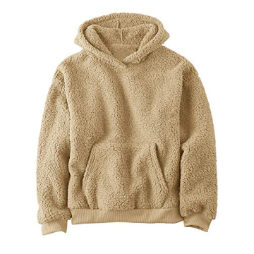 Makkrom Boys Girls Sherpa Hoodies Fleece Hoodie Pullover Outfits for Kids