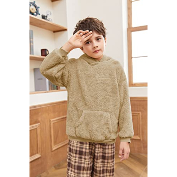 Cozy Makkrom Sherpa Hoodies for Kids in Funky Designs