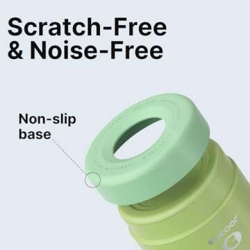 Insulated Water Bottle with Straw - Encool Stainless Steel Water Bottle, Reusable Leakproof and BPA-Free for Sports, Travel, Cold for 24 Hours, 24 oz, Avocado Green