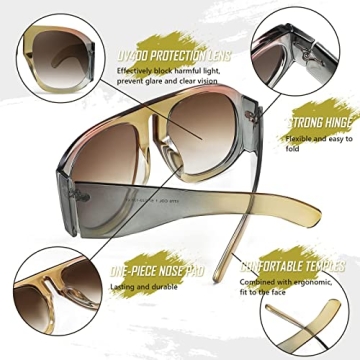 FEISEDY Retro Aviator Sunglasses for All Occasions