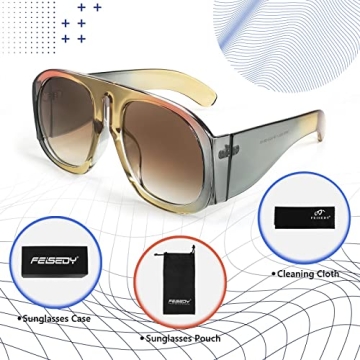 FEISEDY Retro Aviator Sunglasses for All Occasions