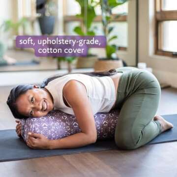 Hugger Mugger Yoga Bolster - Firm & Soft, Rectangular Design