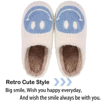 LEZIRTOI Retro Fuzzy Face Slippers for Everyday Comfort