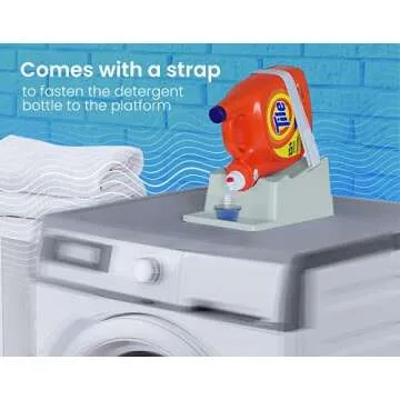 Skywin Laundry Soap Station - Laundry Detergent Cup Holder for Dispensing Soap, with Angled Downward Slope for Easy Pouring - Laundry Soap Catcher with Anti-Slip Rubber Feet (Blue, 1)