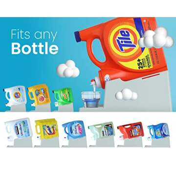 Skywin Laundry Soap Station - Laundry Detergent Cup Holder for Dispensing Soap, with Angled Downward Slope for Easy Pouring - Laundry Soap Catcher with Anti-Slip Rubber Feet (Blue, 1)