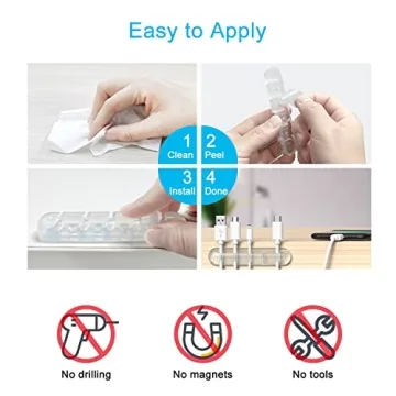 INCHOR Cord Organizer Clear Cable Management Clip