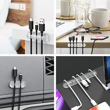 INCHOR Cord Organizer Clear Cable Management Clip