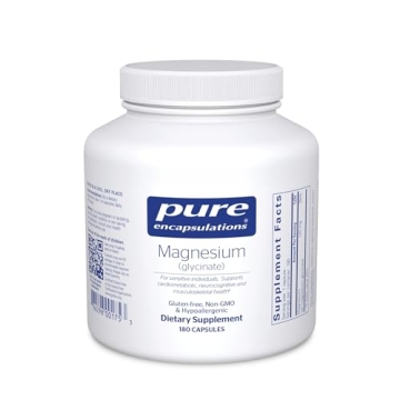 Pure Encapsulations Magnesium Glycinate - Heart Health, Sleep, Stress Relief - 180 Capsules