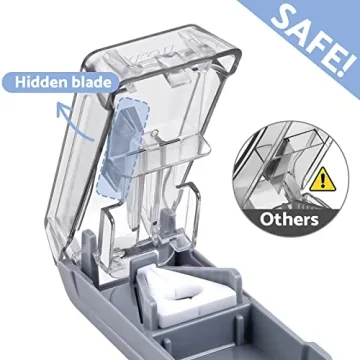 Fullicon Pill Cutter with Sharp Blade and Organizers
