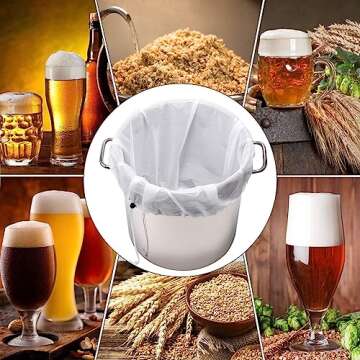 Extra Large 5 Pack Brew Bags - Perfect for Home Brewing, Cider and Wine Making