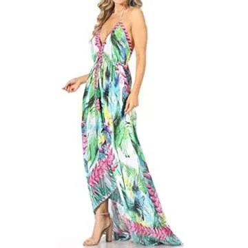Sakkas Lizi Maxi Dress - High-Low Halter for Summer Fun