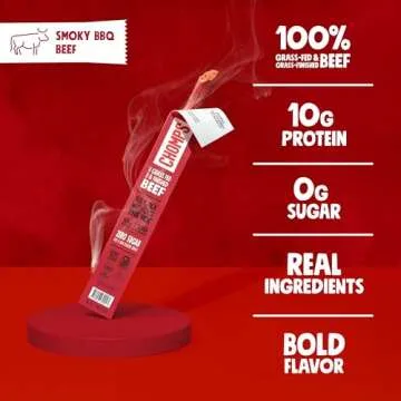 Chomps Smoky BBQ Beef Jerky Snack Sticks - Keto Friendly