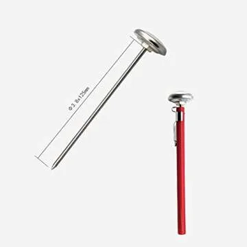 Food thermometer, Kitchen Food-Cooking Meat Coffee Thermometer Stainless Steel Dial Tools, 1 Pieces Immediate Read Pocket Thermometer for Milk Coffee Tea Cold Drinks Silver