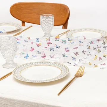Socomi Butterfly Spring Table Runner for Home Décor