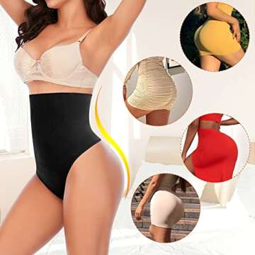 Thong Shapewear for Women Tummy Control Seamless High Waist Body Shaper Underwear Shaping Panties(#1...