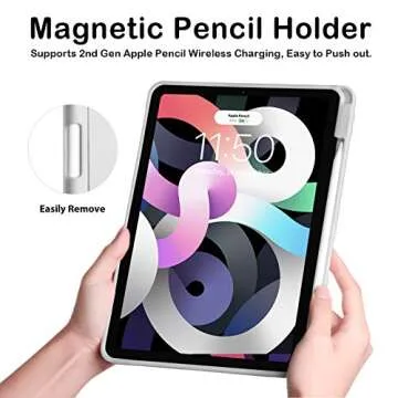 SIWENGDE Case for iPad Pro 11 Inch 4th/3rd/2nd Generation 2022/2021/2020 with Pencil Holder [Support iPad 2nd Pencil Charging] Slim Trifold Stand Smart Protective Cover, Auto Wake/Sleep(Gray)