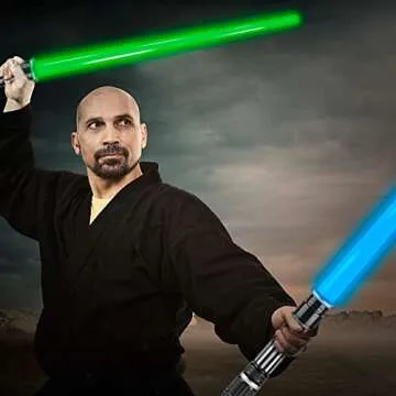 4 Pack 4 Colors Light up LED Saber, Light Swords with FX Sound(Motion Sensitive) and Realistic Handle, Expandable Light up Toy for Kid Adult, Warriors and Galaxy War Fighter, Halloween Party Xmas Gift