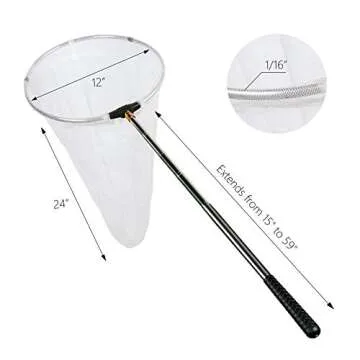 RESTCLOUD Insect and Butterfly Net - 59 Inch Telescopic Handle