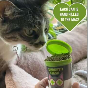 Smokey's Stash Cat Catnip Spray and Dried Organic Catnip Combo Maximum Potency cat nip Bundle