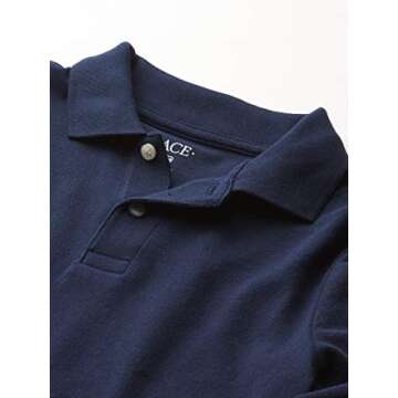 The Children's Place,boys,Long Sleeve Pique Polo,Nautico 2 Pack,Medium