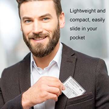 Mljsh Vaccine Card Holder Scratchproof, Vaccine Card Protector 4×3 inches, 2-Pack CDC Vaccination Card Protectors,Clear Plastic Immunization Record Card Sleeves,Smaller Vax Vaccinate Card Cover Case