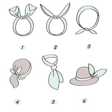 ONEYE Wire Headbands for Women - Dot Twist Bow, Bunny Ears Headband, Fashion Wire Headwraps for Hair...