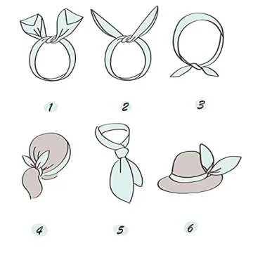 ONEYE Wire Headbands for Women - Dot Twist Bow, Bunny Ears Headband, Fashion Wire Headwraps for Hair...