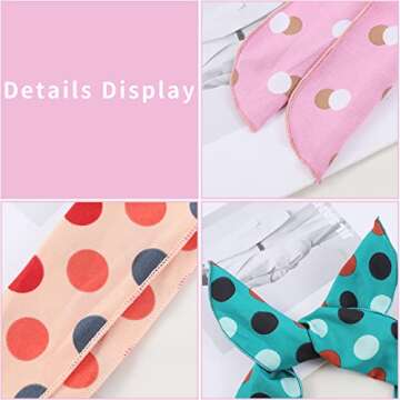 ONEYE Wire Headbands for Women - Dot Twist Bow, Bunny Ears Headband, Fashion Wire Headwraps for Hair Bands, Holders & Accessories for Workout, Yoga, Running - Pack of 8