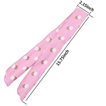 ONEYE Wire Headbands for Women - Dot Twist Bow, Bunny Ears Headband, Fashion Wire Headwraps for Hair Bands, Holders & Accessories for Workout, Yoga, Running - Pack of 8