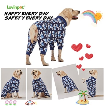LovinPet Big Dog Pajamas | Soft Recovery Onesie for Pets